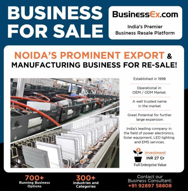 Noida's leading export and manufacturing business is up for re-sale-Stumbit Advertisements
